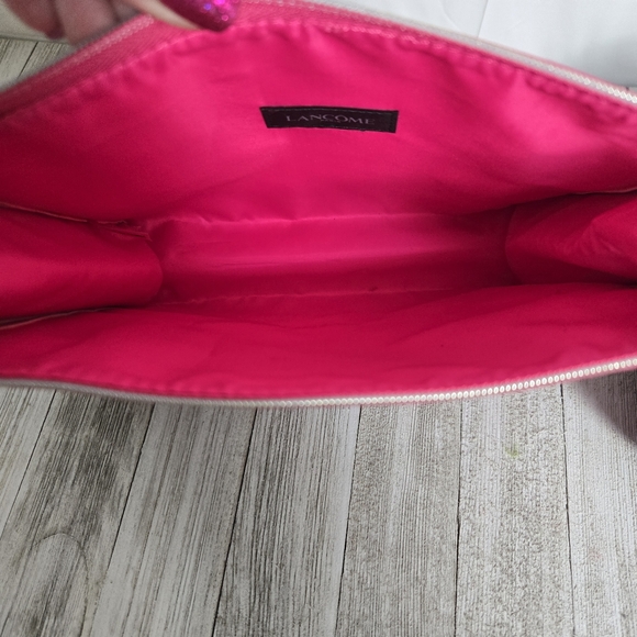 Lot Of 2 Estee Lauder LANCOME Cosmetic Make Up Bags Pink Plum - Picture 4 of 9